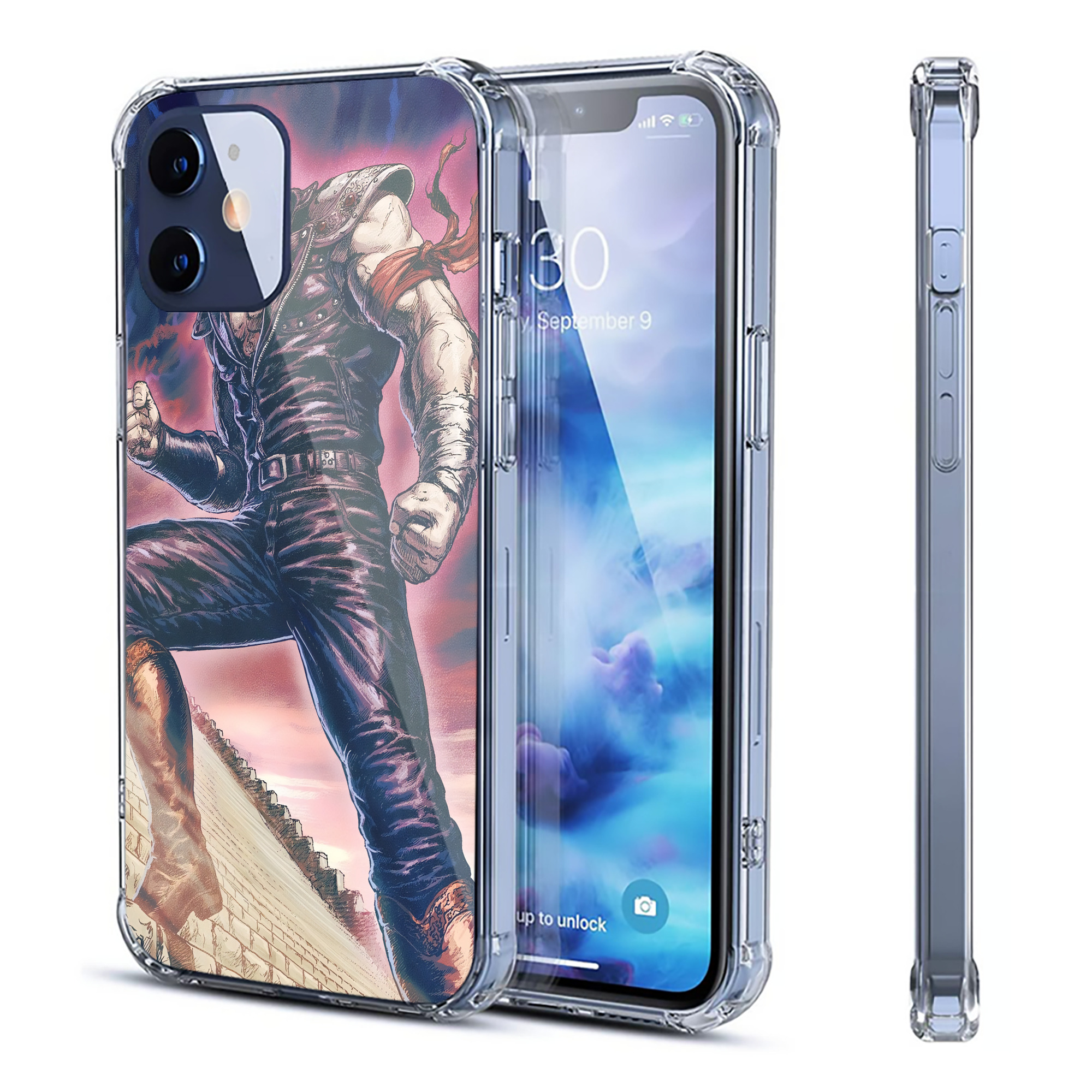 （画像用） 北斗の拳 Fist of the North Star 【iPhone 12シリーズ対応】透明スマホケース（クリアソフトケース）